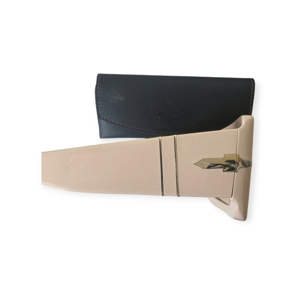 Persol Francis Sunglasses Beige with Black Case Made in Italy Gifts for Her
